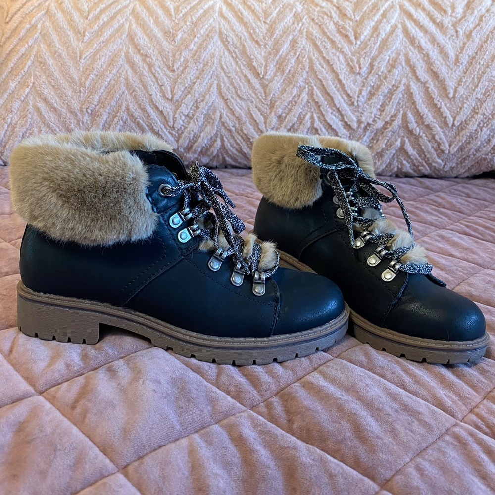 Time and Tru Faux Fur Hiker Boot